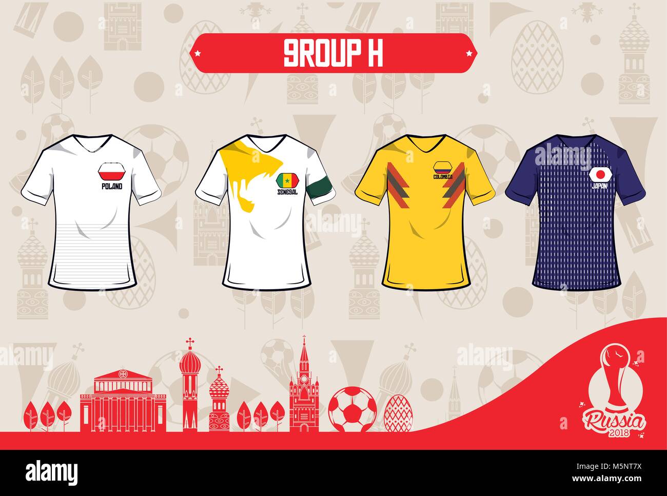 Sport calcio indossare la Russia 2018 Illustrazione Vettoriale