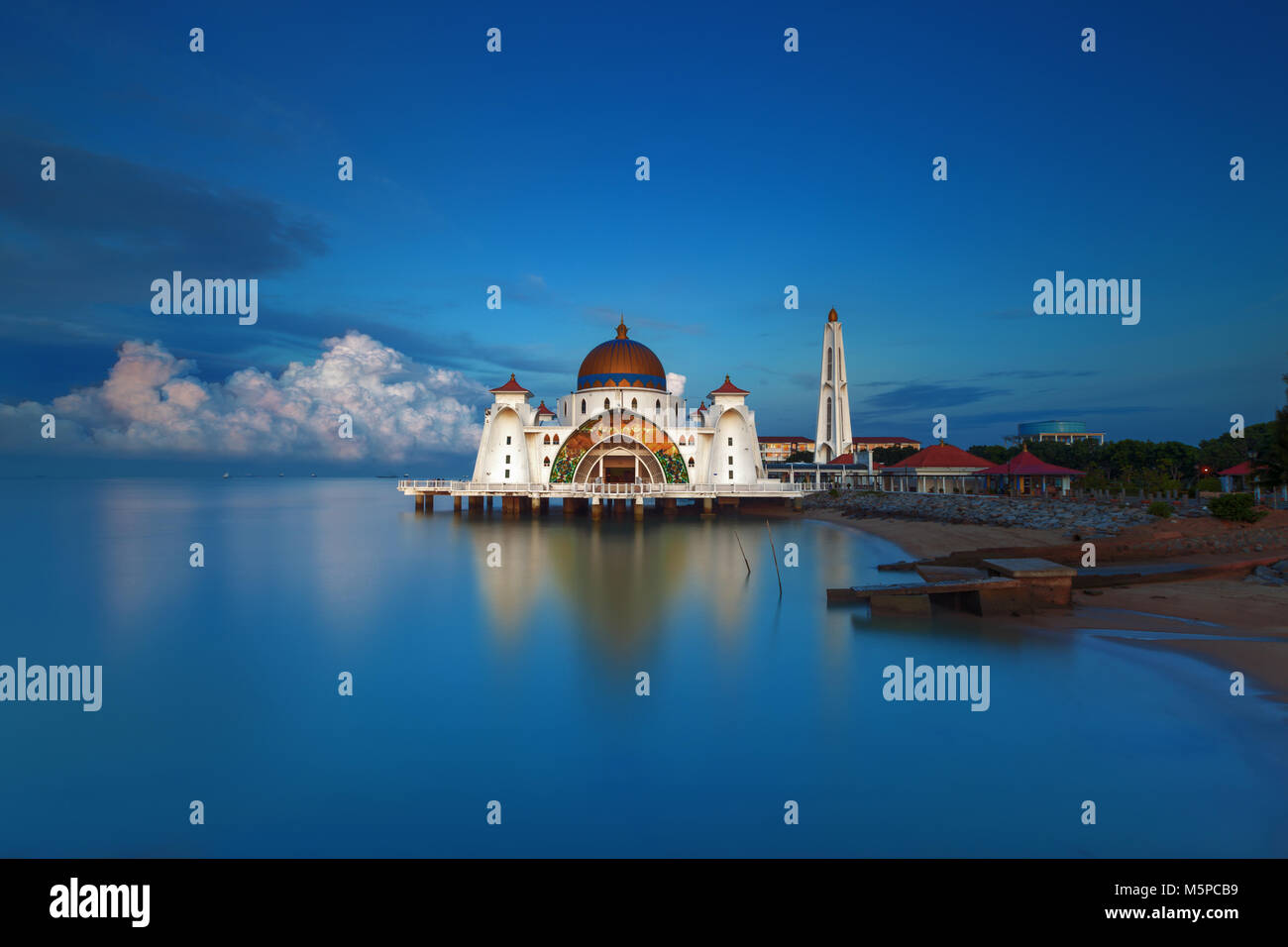 Stretto di Malacca moschea Foto Stock