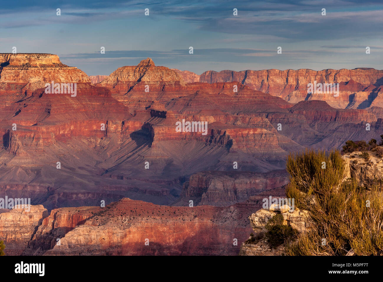 Tramonto al Grand Canyon,vicino Mather Point Arizona , USA Foto Stock