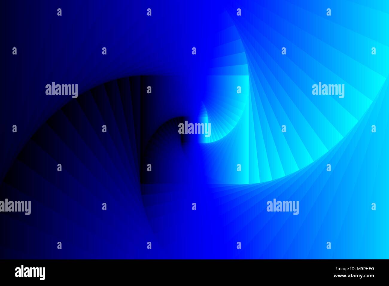 Ruotare quadrati concentrici, Quadrato illusione ottica del modello - nero e blu, geometrico sfondo astratto Illustrazione Vettoriale