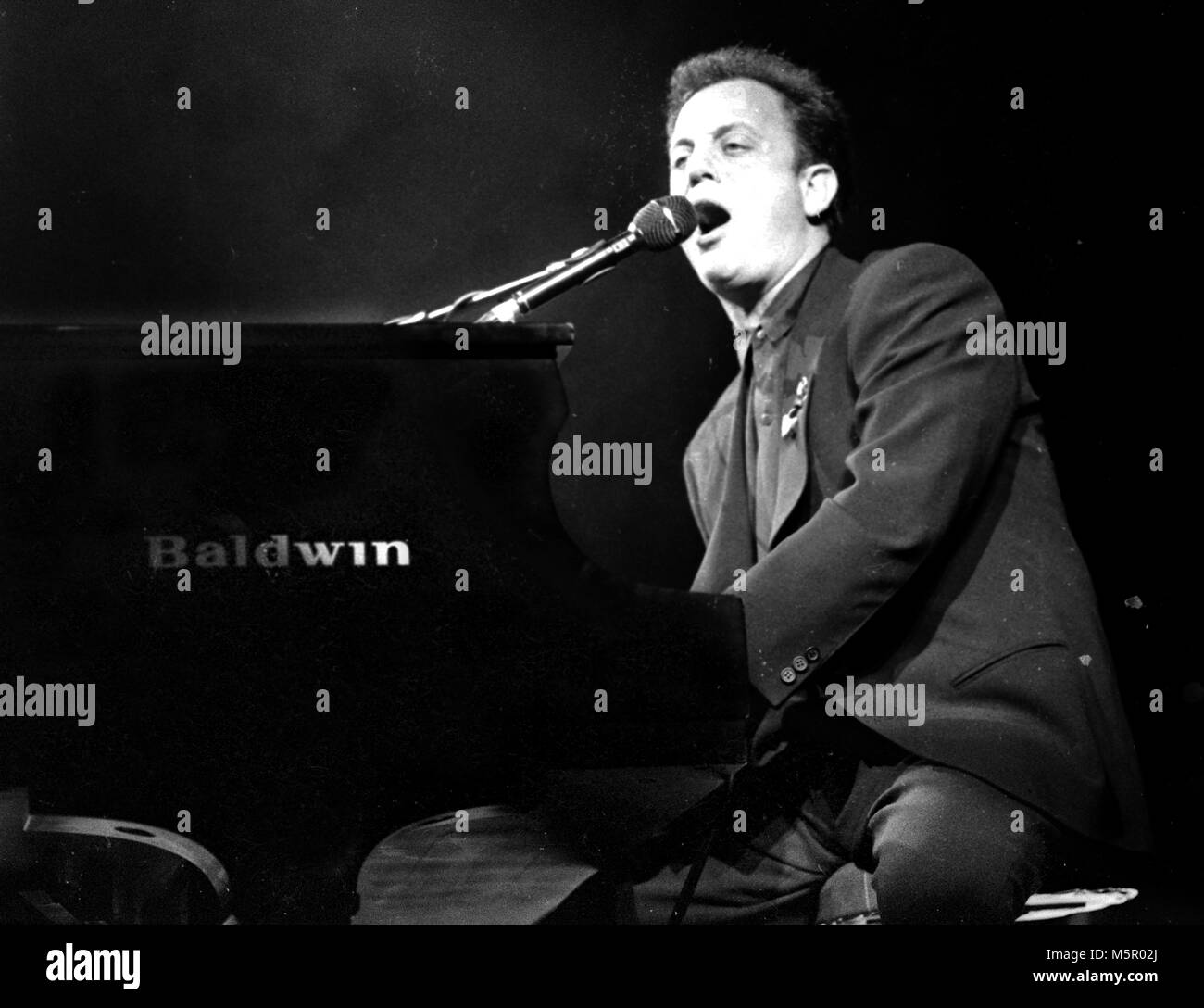 Billy Joel effettuando al Boston Garden in Boston MA 1990 Foto Stock