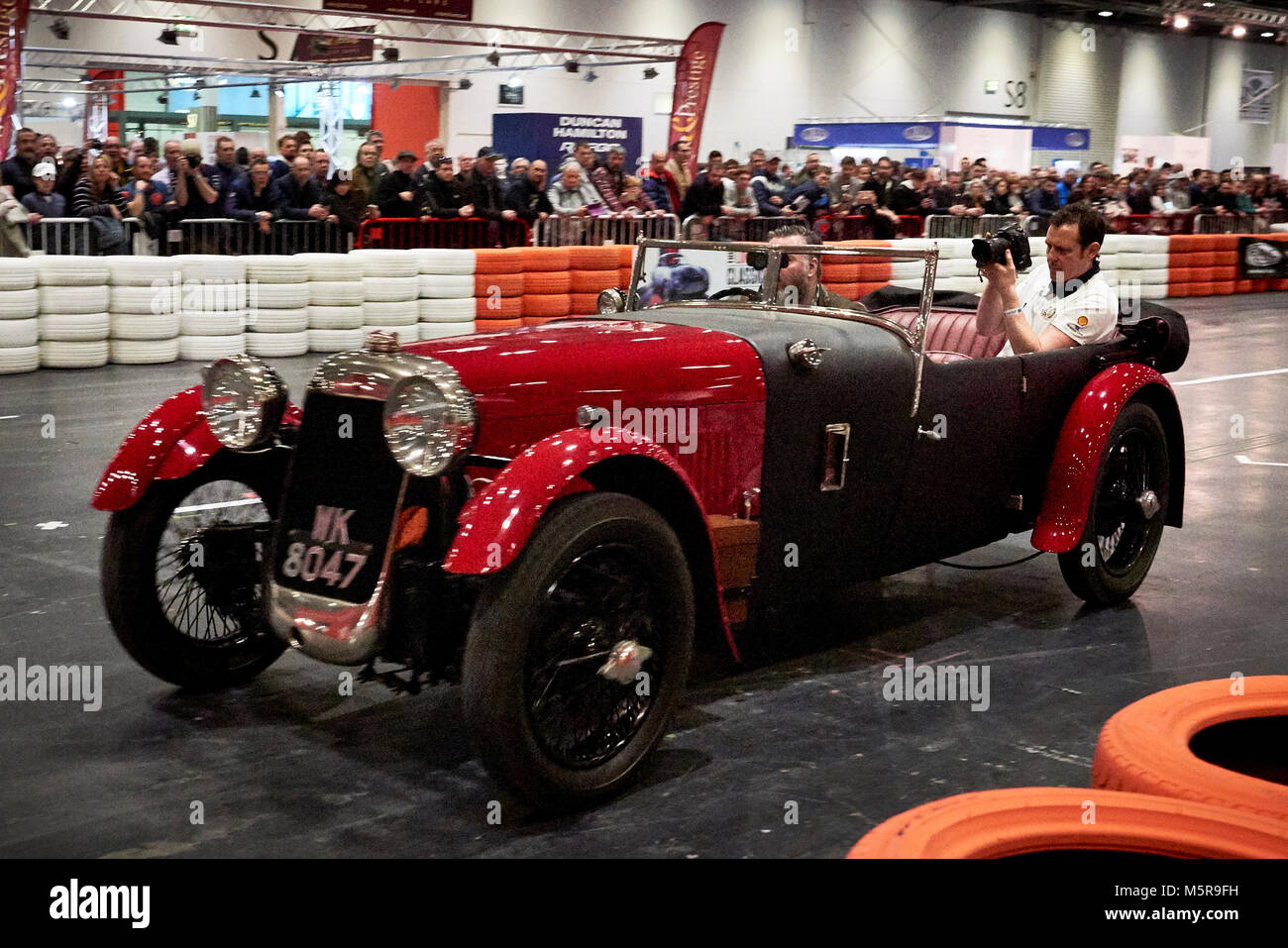 1929 Alvis sovralimentato 4 cilindro reg WK 8047. Mostra presso l'Excel, London classic car show 2018. Londra, Inghilterra, Regno Unito Foto Stock