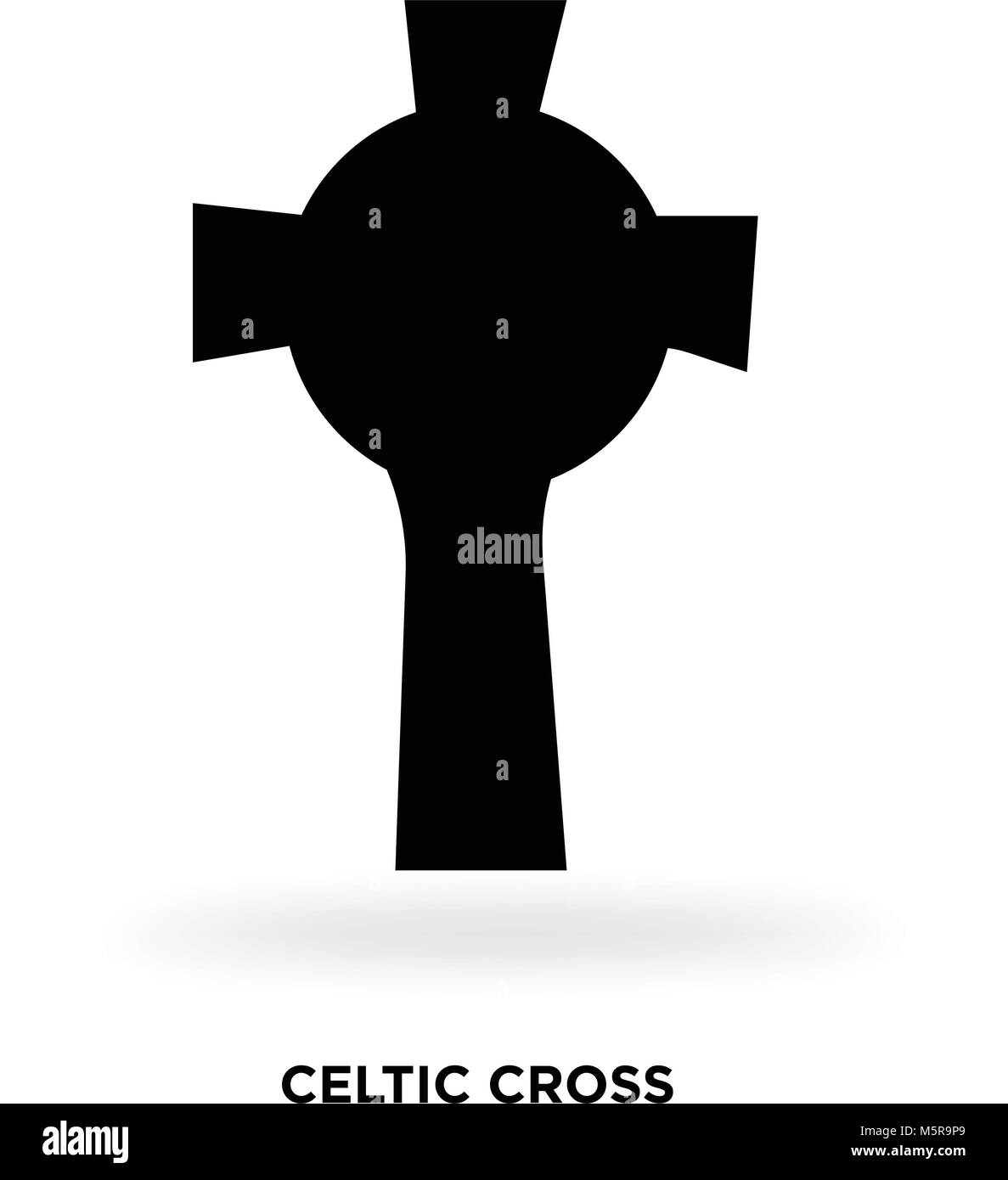 Celtic cross silhouette Illustrazione Vettoriale