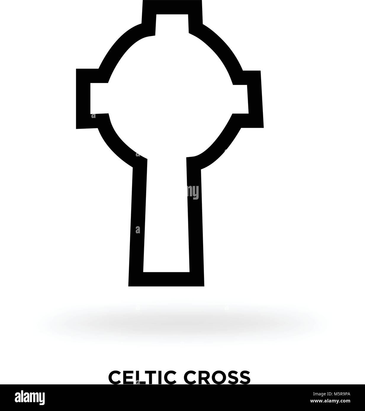 Celtic cross silhouette Illustrazione Vettoriale