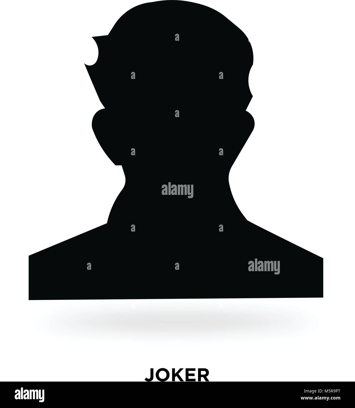 Joker silhouette Illustrazione Vettoriale