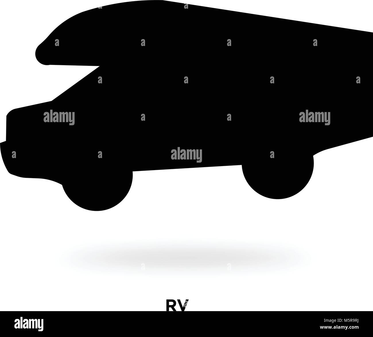 Silhouette di RV Illustrazione Vettoriale
