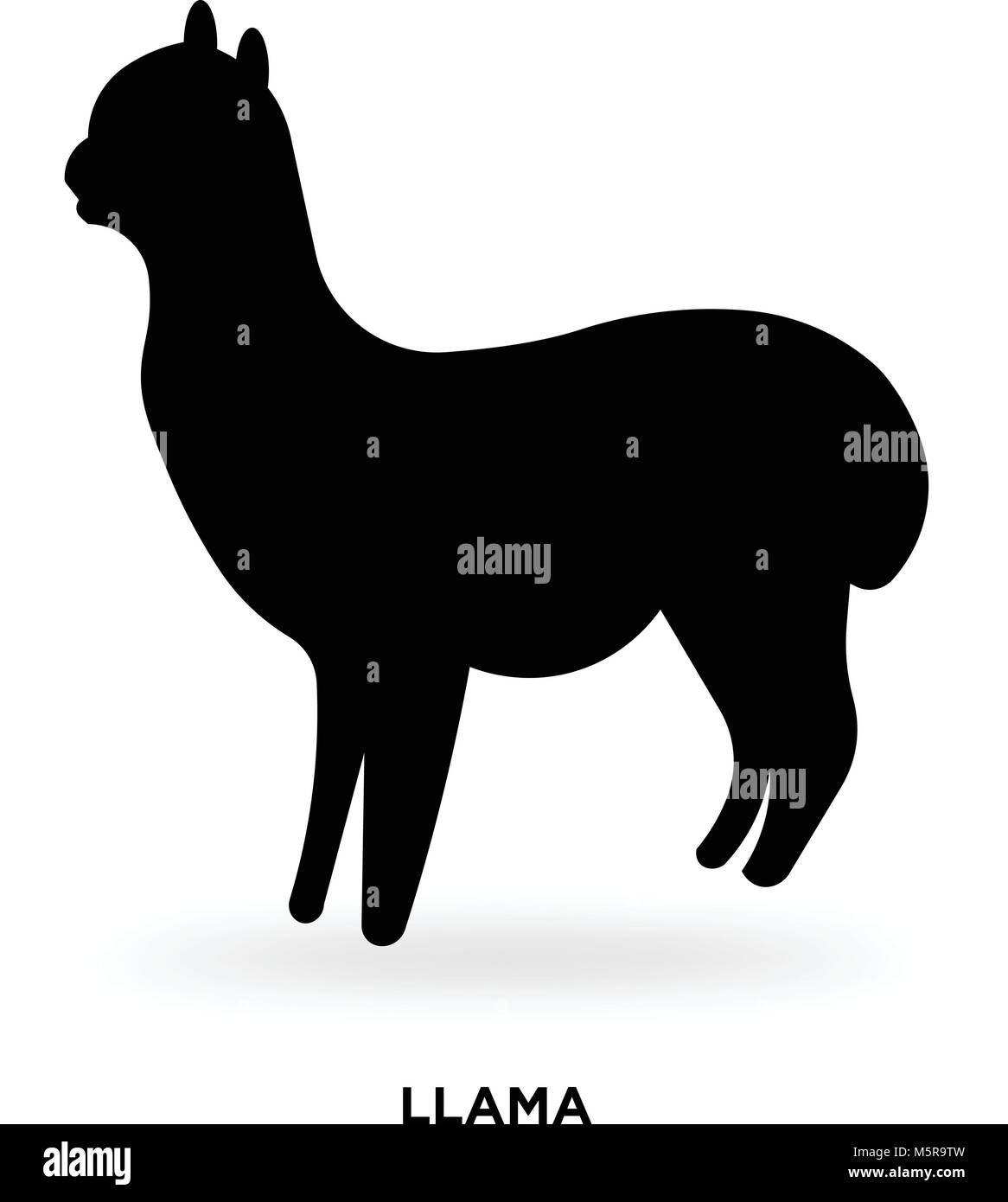 Llama silhouette Illustrazione Vettoriale