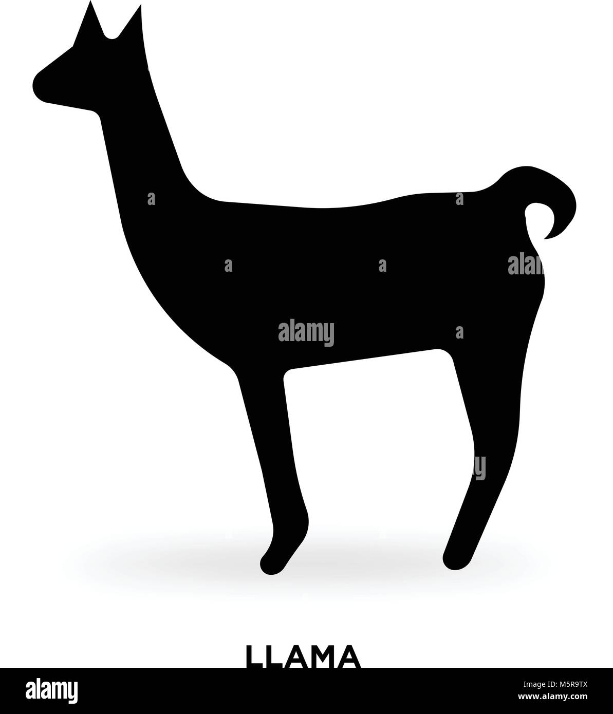 Llama silhouette Illustrazione Vettoriale