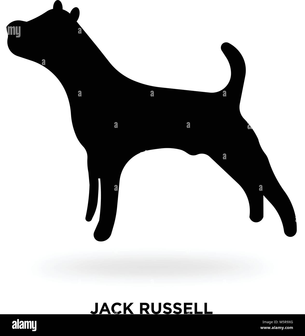 Jack Russell silhouette Illustrazione Vettoriale