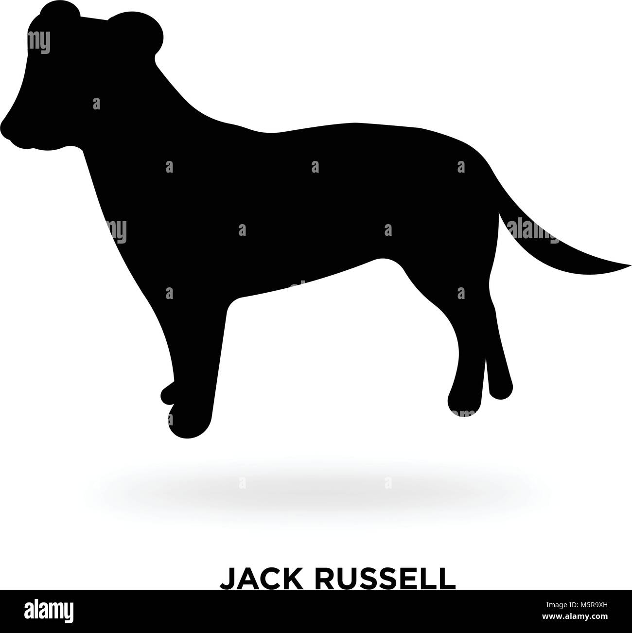 Jack Russell silhouette Illustrazione Vettoriale