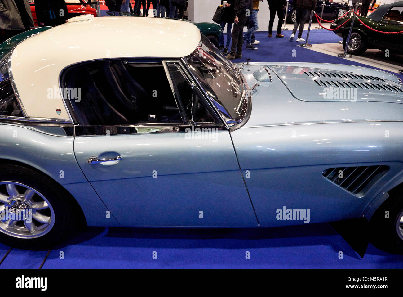 Austin Healey 3000 MK2. Mostra presso l'Excel, London classic car show 2018. Londra, Inghilterra, Regno Unito Foto Stock