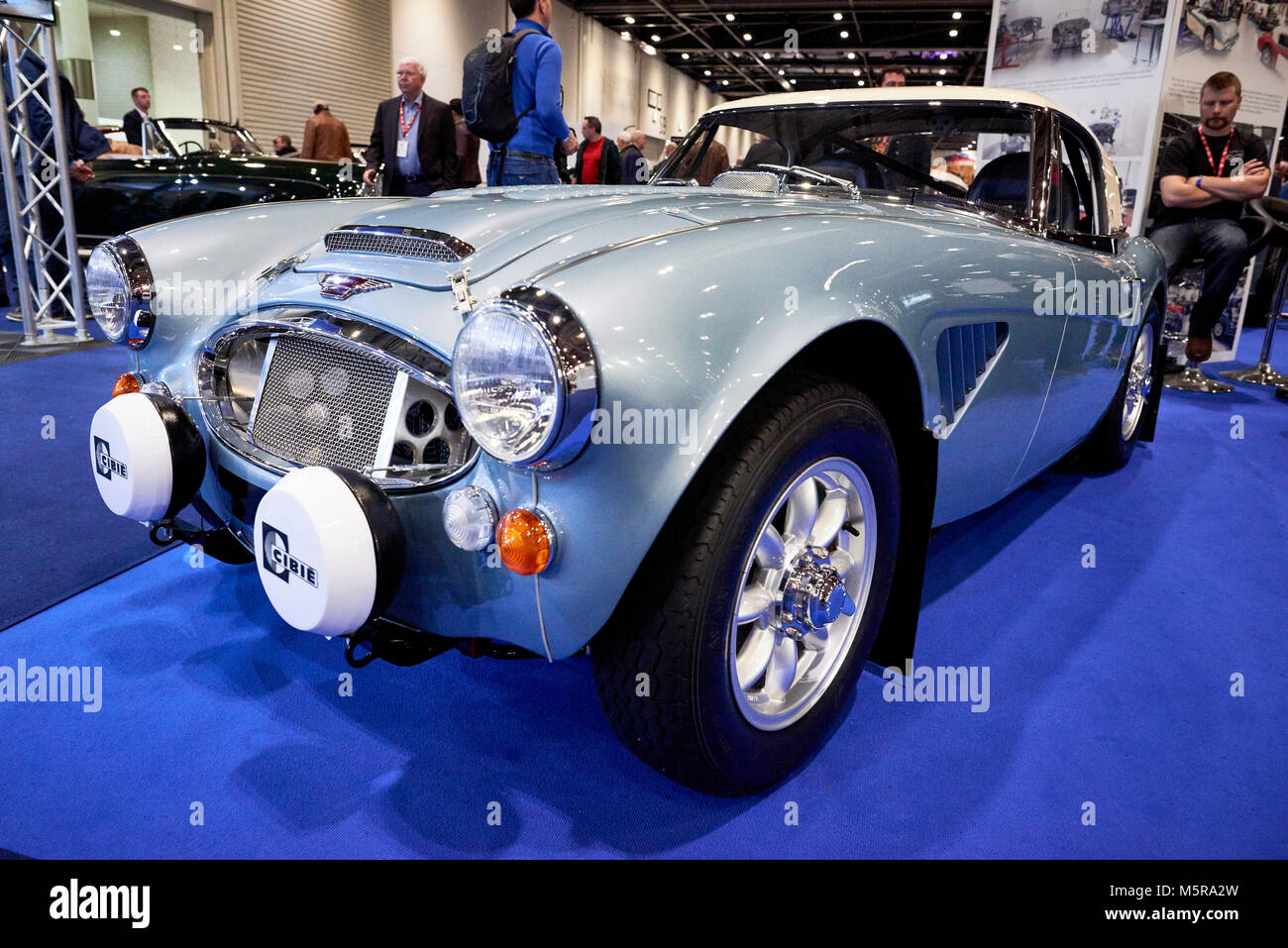 Austin Healey 3000 MK2. Mostra presso l'Excel, London classic car show 2018. Londra, Inghilterra, Regno Unito Foto Stock