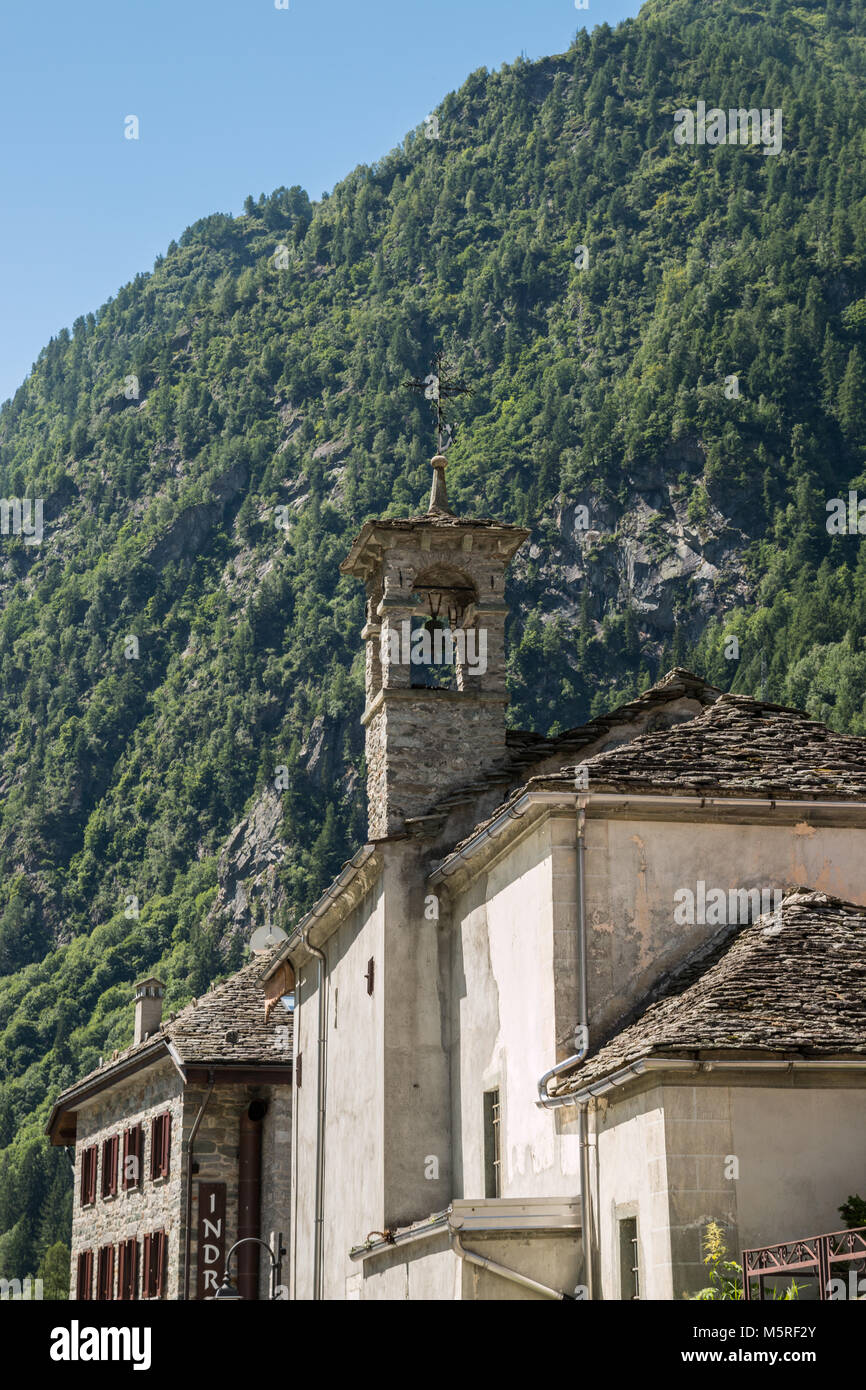 Alagna Valsesia, Valsesia, Vercelli Piemonte, Italia Foto Stock