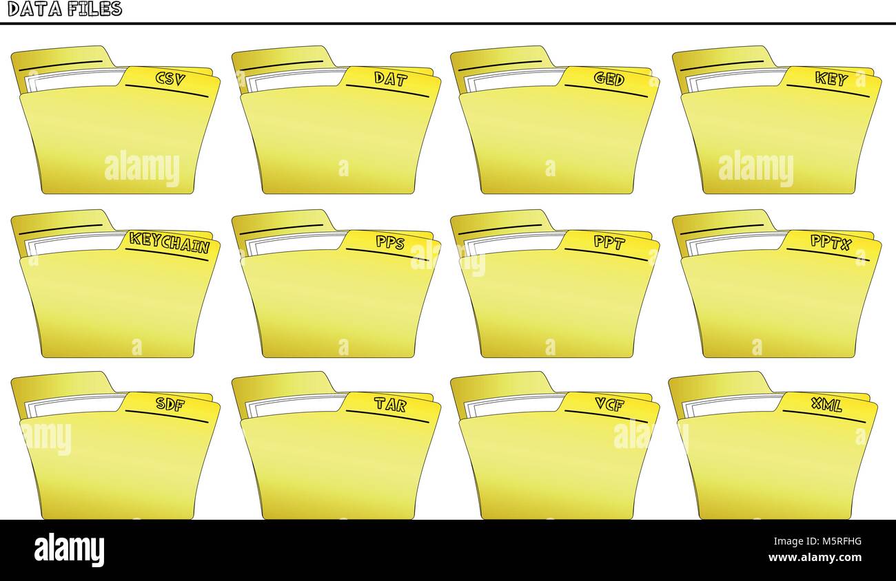 Icona impostare le cartelle per i file di dati - vettore Illustrazione Vettoriale