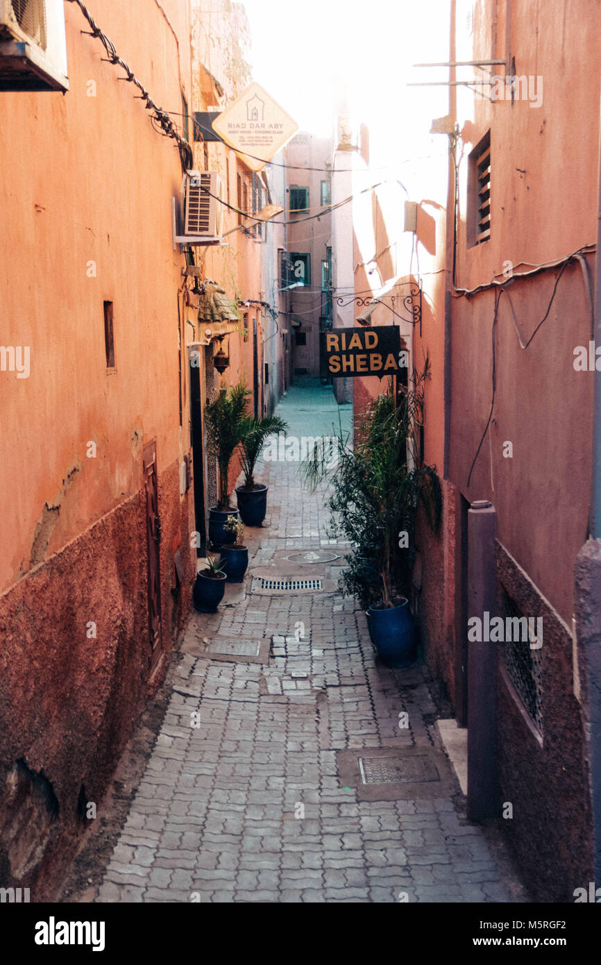 La medina di Marrakech marocco Foto Stock