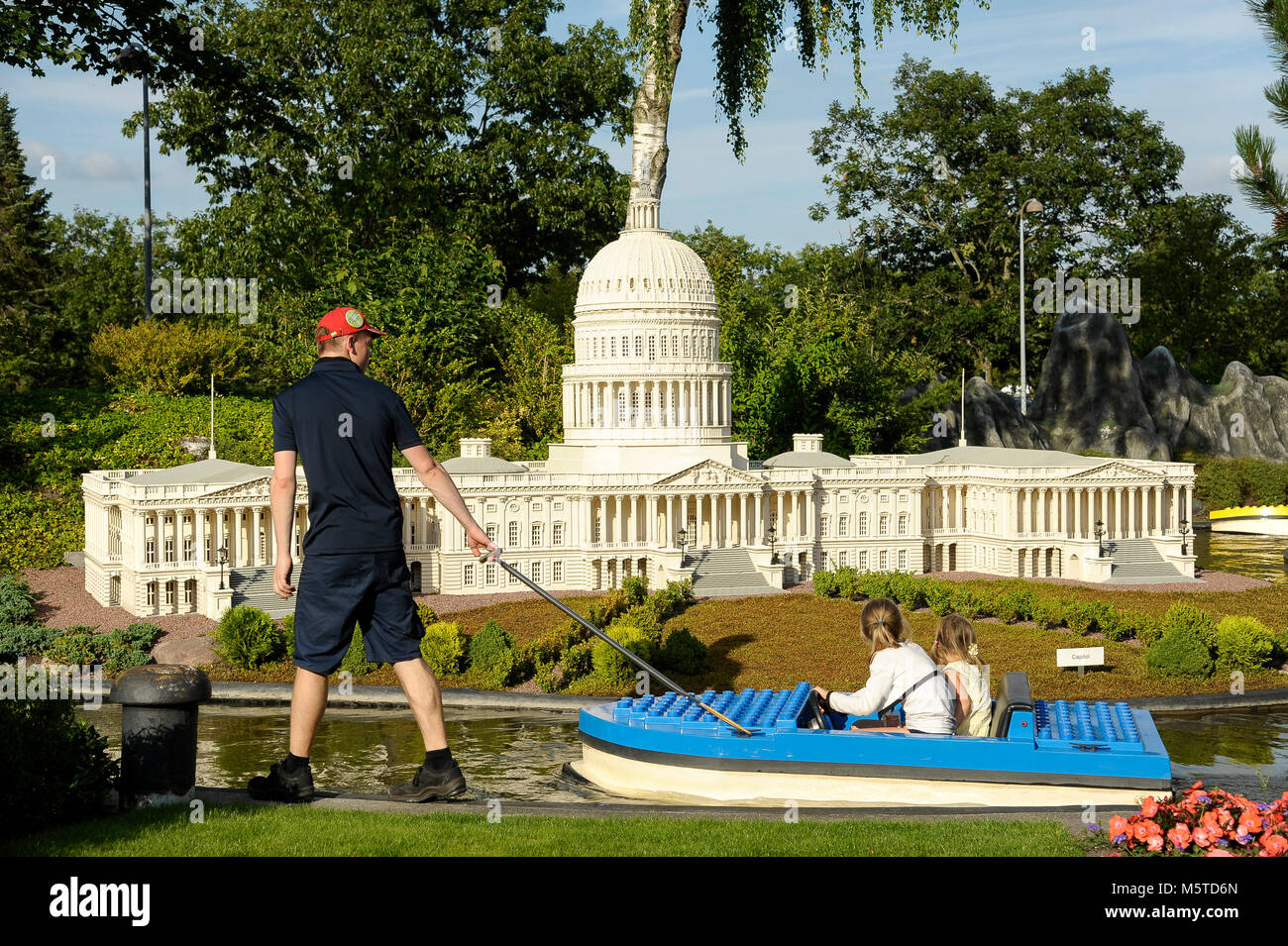 I mattoncini Lego United States Capitol, Washington D.C. Stati Uniti d'America, in Mini zona della terra a Legoland a Billund Resort aperto 1968 a Billund in Danimarca. 7 agosto 2015 Foto Stock