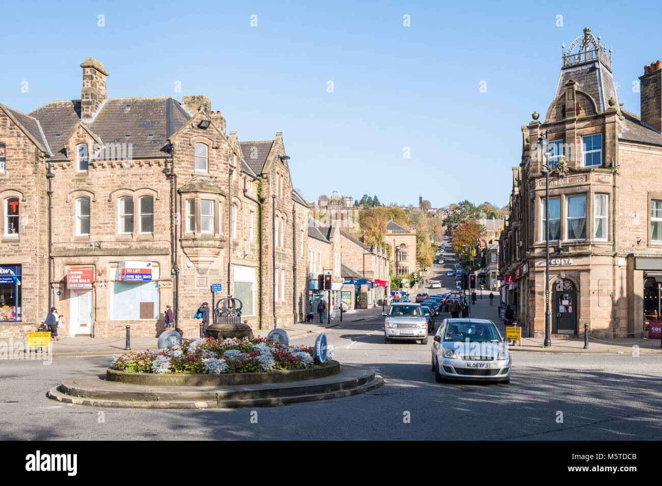 Centro di Matlock, Derbyshire, England, Regno Unito Foto Stock