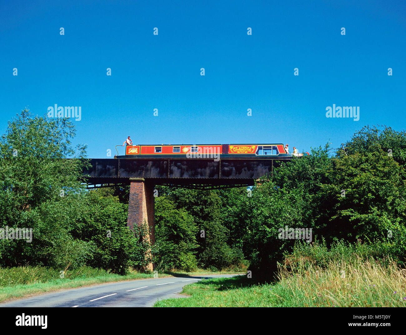 Acquedotto Edstone, noto anche come acquedotto Bearley in quanto è vicino al villaggio di quel nome nel Warwickshire, è il più lungo acquedotto in Inghilterra tenendo Foto Stock