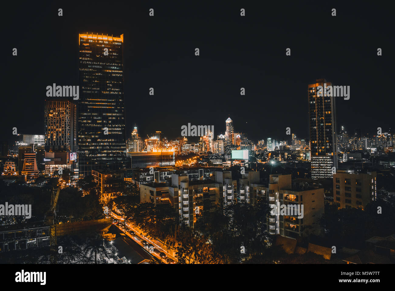 Urban Thailandia notte Foto Stock