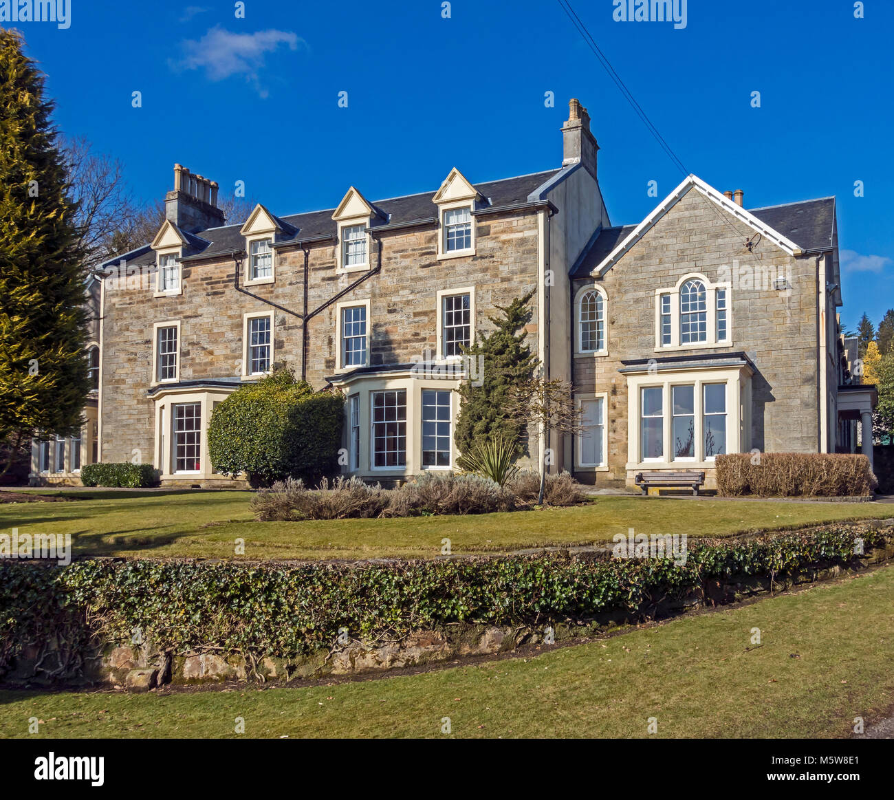 Colzium Estate & Visitor Centre in vicino Kilsyth in North Lanarkshire Regno Unito Scozia mostra Colzeum House Foto Stock