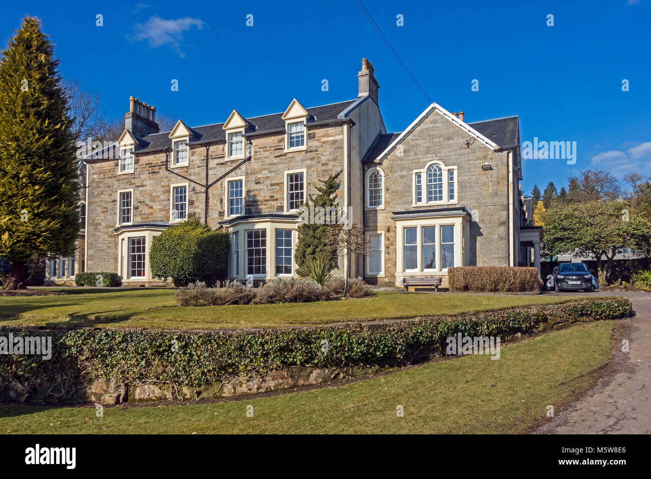 Colzium Estate & Visitor Centre in vicino Kilsyth in North Lanarkshire Regno Unito Scozia mostra Colzeum House Foto Stock