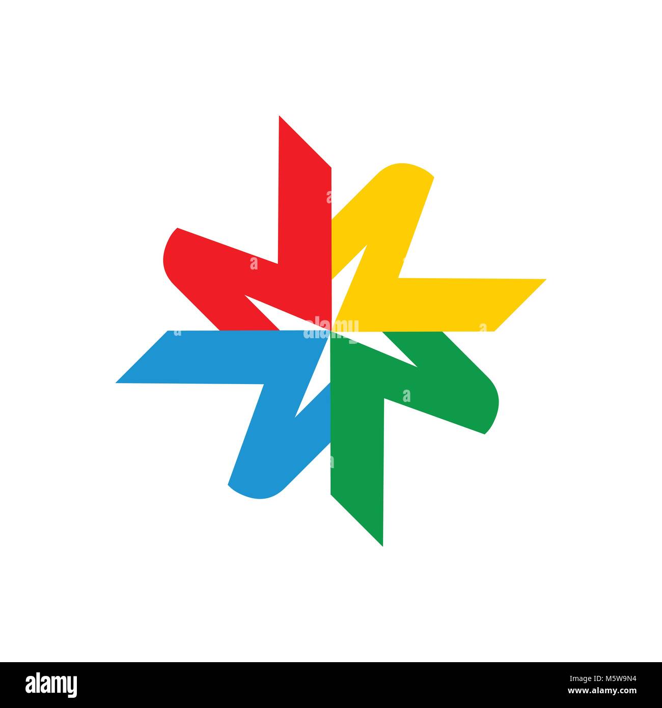 Astratta geometrica bobina stella simbolo Vector Graphic Design Illustrazione Vettoriale