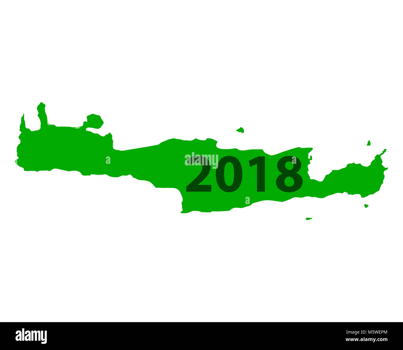 Mappa di Creta 2018 Foto Stock