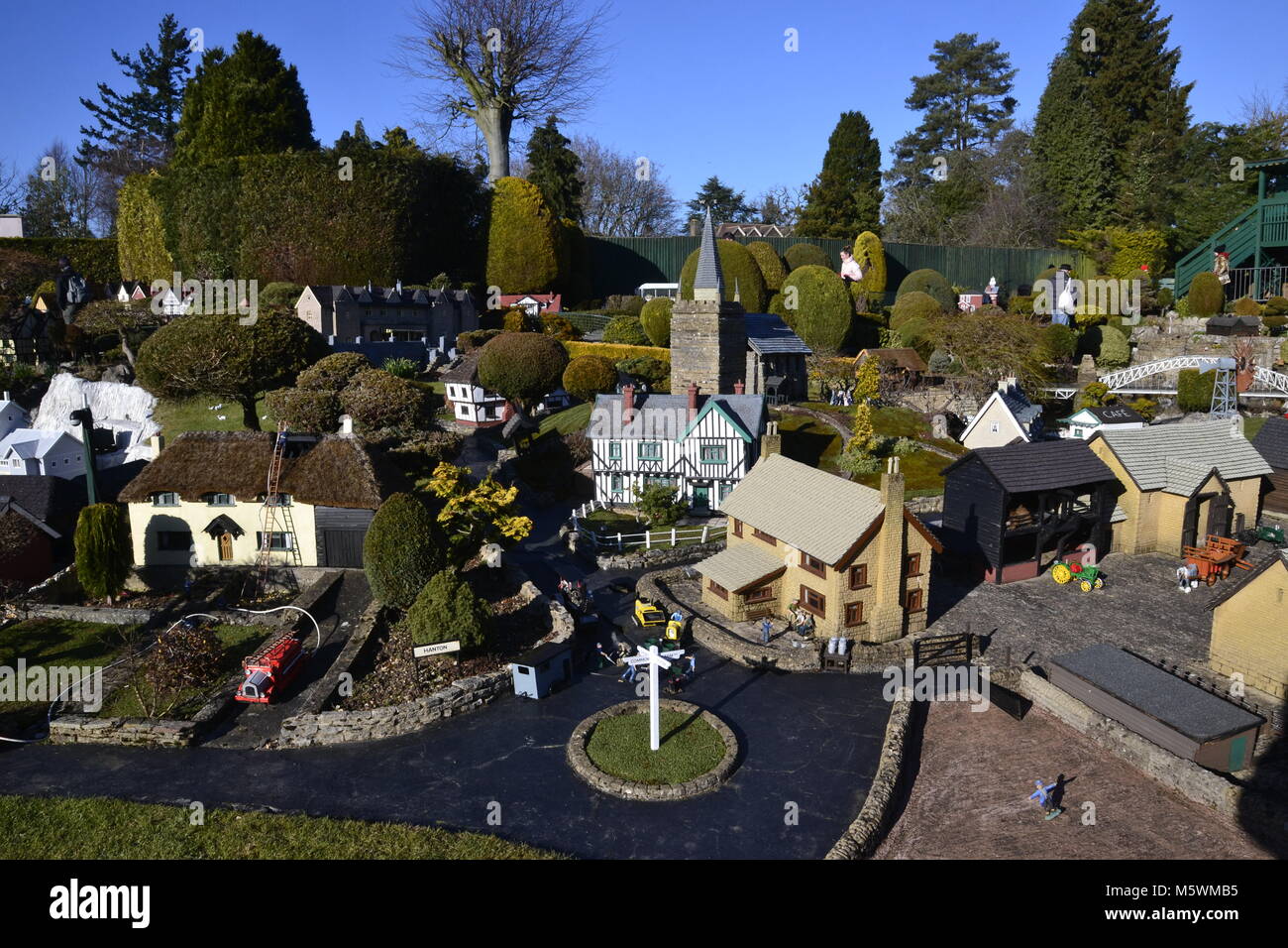 Vista Di Bekonscot Model Village, Beaconsfield, Buckinghamshire, Regno Unito Foto Stock