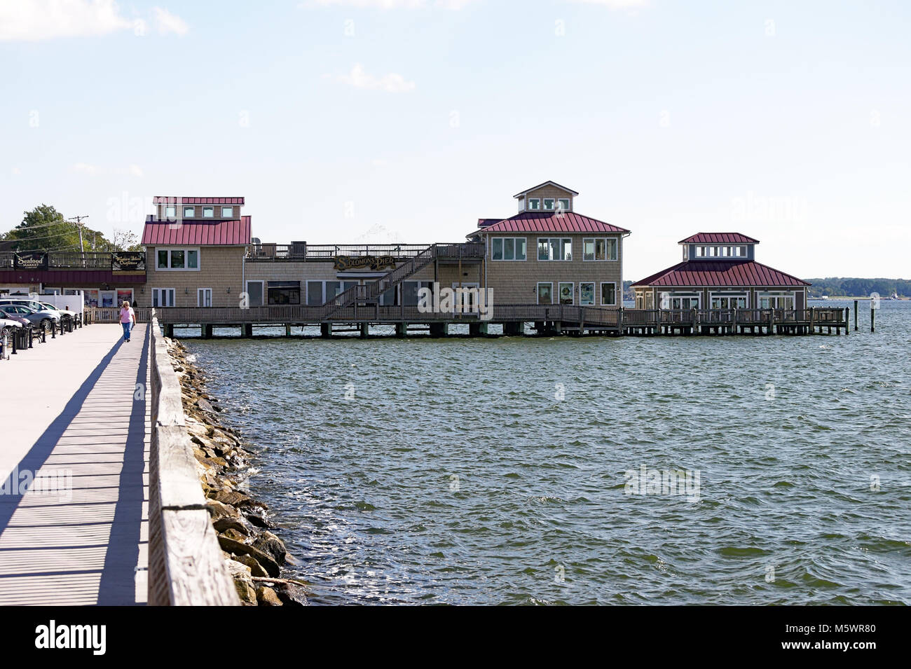 Il Boardwalk a Salomone Isola Foto Stock