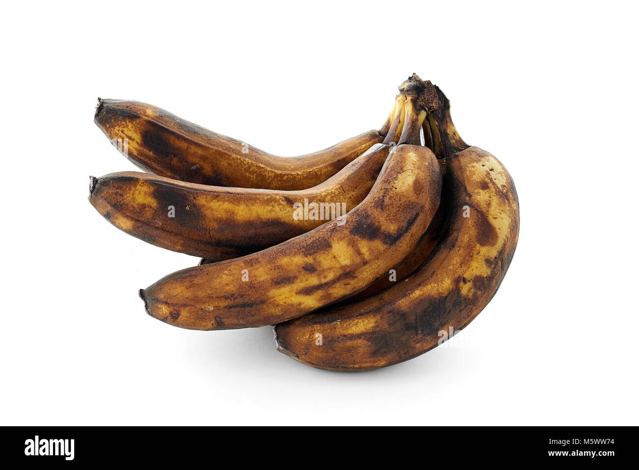Viziati banana isolato su sfondo bianco isolato Foto Stock