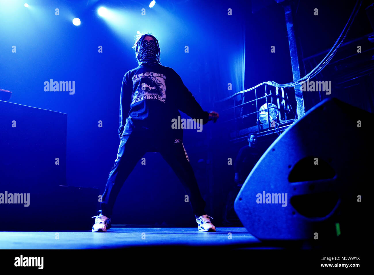 Barcellona - Feb 23: Suicideboys (rap music band) eseguire in concerto presso il Razzmatazz tappa del febbraio 23, 2018 a Barcellona, Spagna. Foto Stock