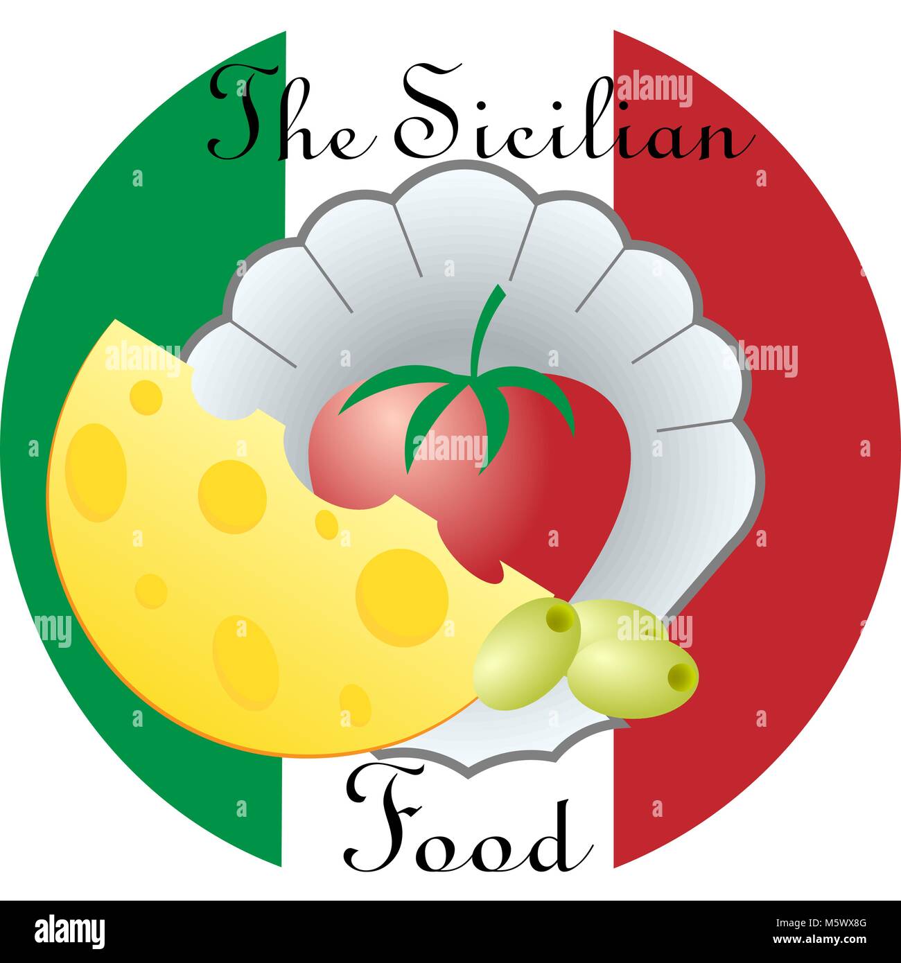 Logo per ristoranti con gastronomia siciliana logo food Immagine e  Vettoriale - Alamy