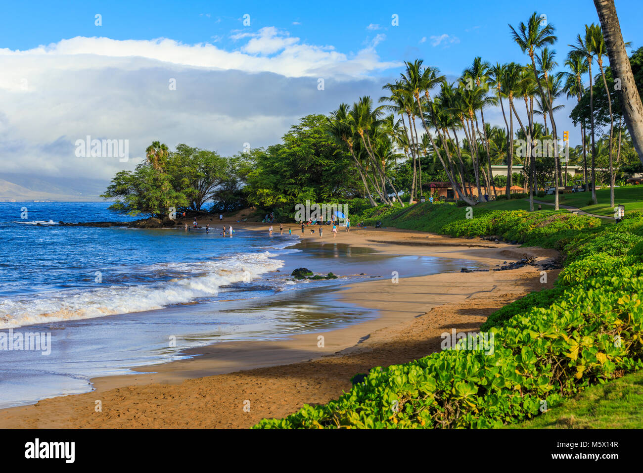 Il Wailea Beach nei pressi di Kihei, Maui, Hawaii Foto Stock