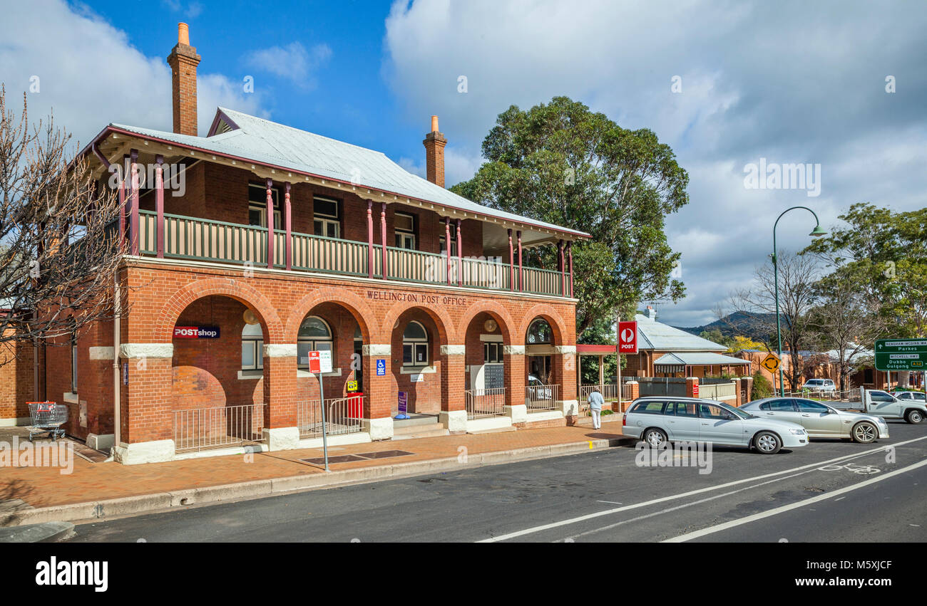 L'Australia, la navigazione del Nuovo Galles del Sud, Wellington, vista del stile Ewardian Wellington Post Office costruito nel 1904 Foto Stock