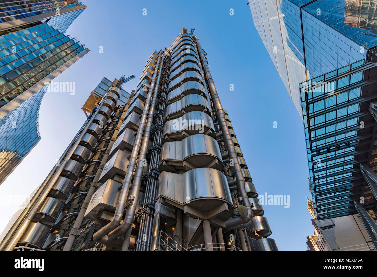 LONDON, Regno Unito - 26 ottobre: Città di Londra architettura moderna e alta edifici su ottobre 26, 2017 a Londra Foto Stock