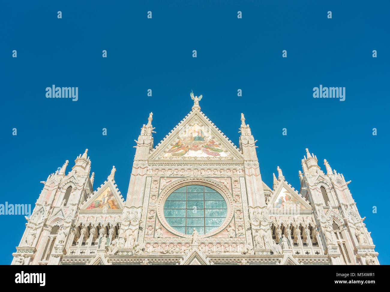 Siena, Toscana, Italia, Europa. Duomo di Siena facciata Foto Stock