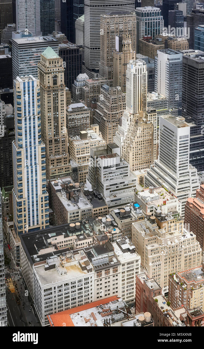 Fotografia aerea della città di New York, Stati Uniti d'America. Foto Stock