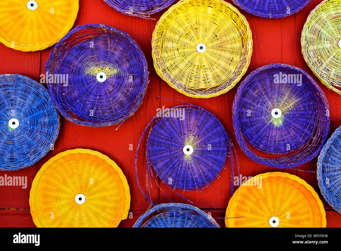 SD00049-00...Dakota del Sud - Cesti su una parete in Hill City. Foto Stock