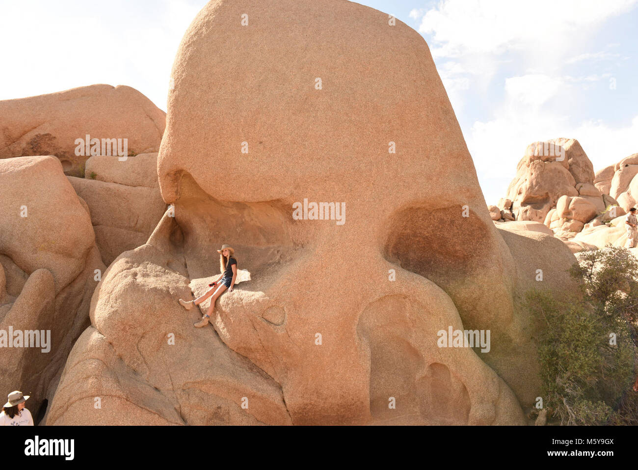 Esplorare la roccia del cranio. Foto Stock