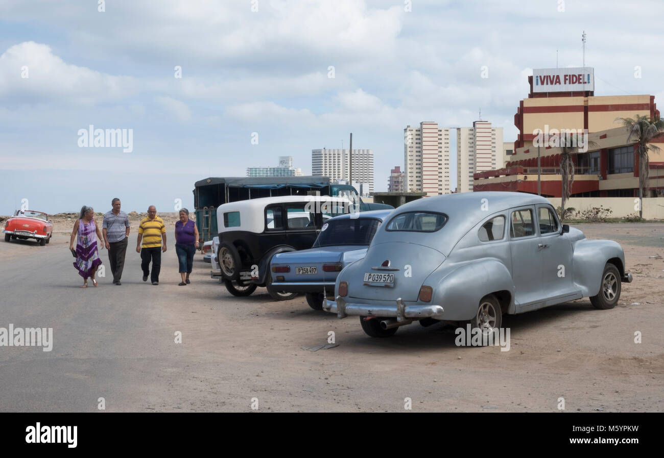 Auto d'epoca in Havana, Cuba Foto Stock