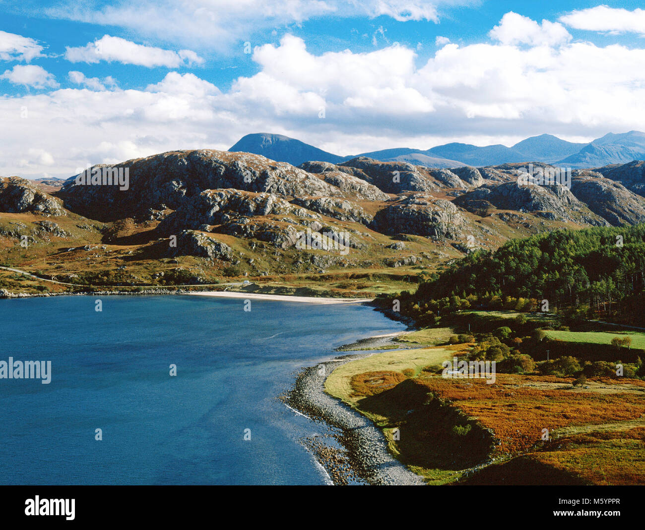 Gruinard Bay sul bordo nord di Wester Ross, Highland, Scozia Foto Stock