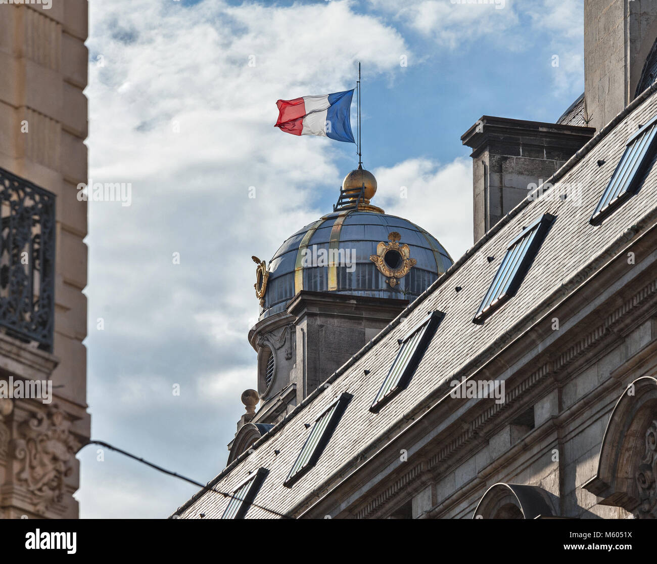 Bandiera francese, Lione, Francia Foto Stock