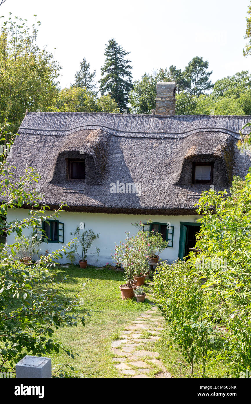 Tipica casa di villaggio Szigliget dall' Ungheria Foto Stock