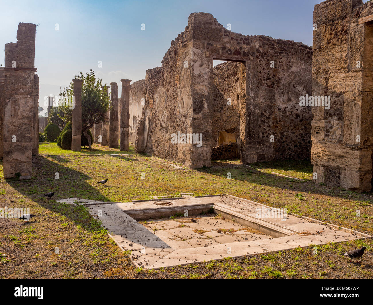 Regio VIII. Casa dei Cornelii, rovine di Pompei, Italia. Foto Stock