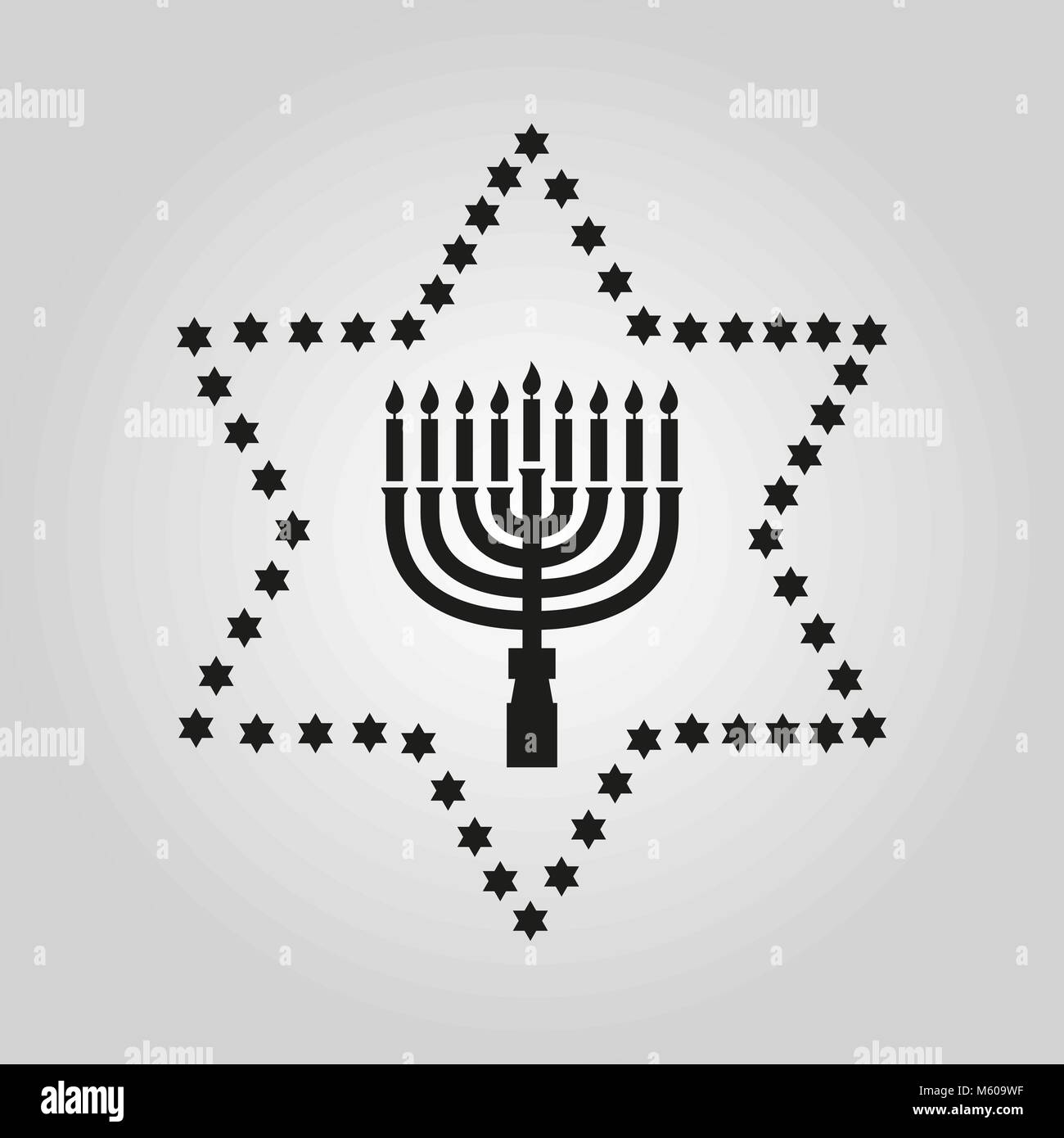 Hanukkah, David star, festa ebraica simbolo. Design piatto. Stock - illustrazione vettoriale Illustrazione Vettoriale