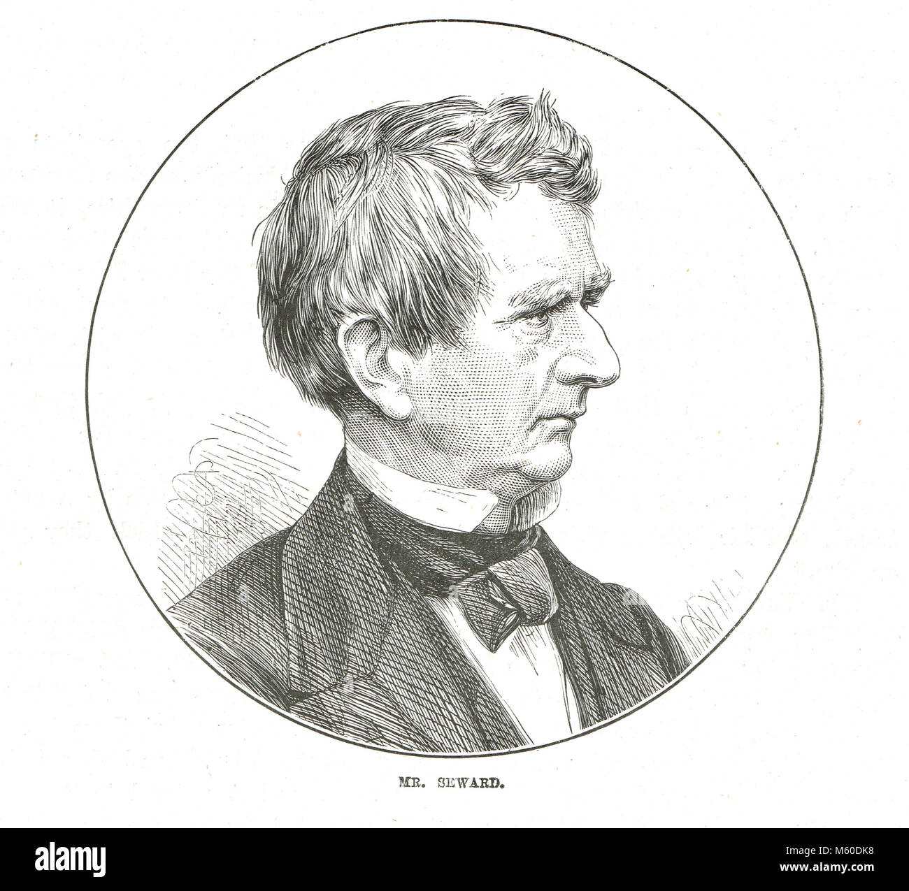 William Henry Seward, 1801-1872, Stati Uniti Segretario di stato durante la Guerra Civile Americana Foto Stock