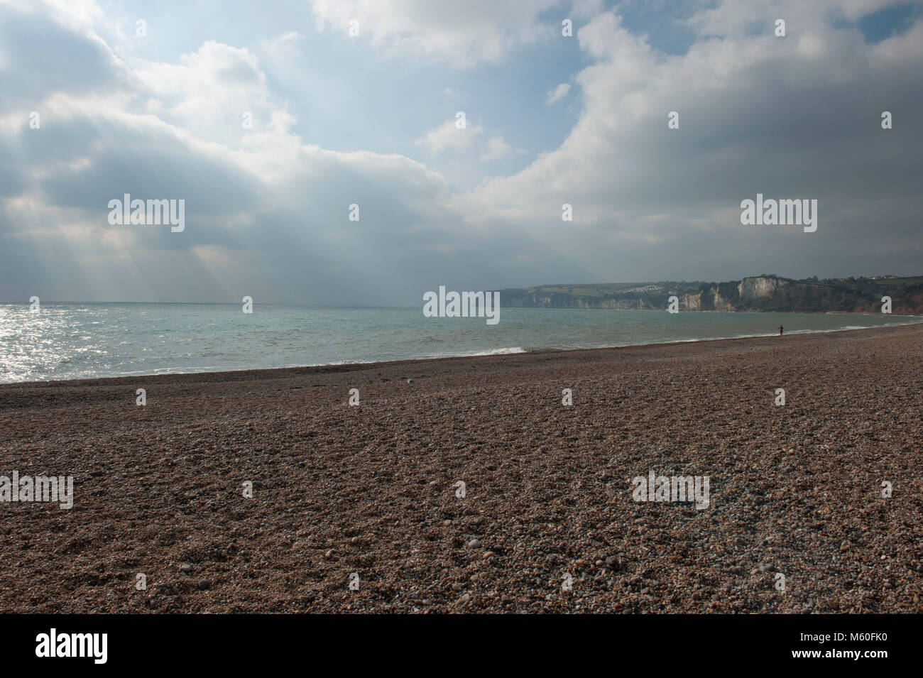 La spiaggia di Seaton nel Devon, Inghilterra Foto Stock