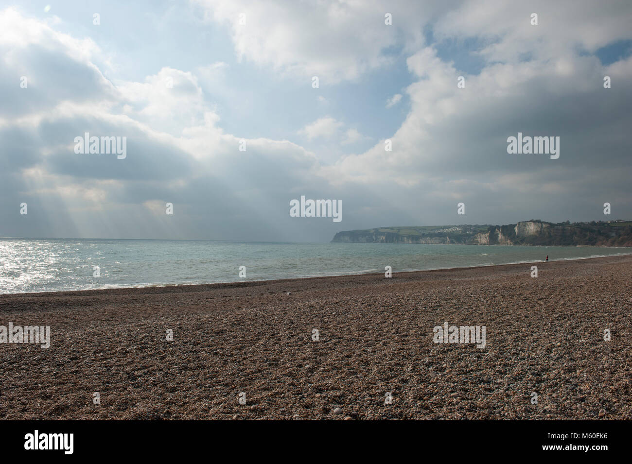 La spiaggia di Seaton nel Devon, Inghilterra Foto Stock