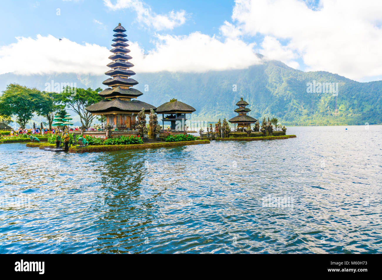 Pura Ulun Danu Bratan a Bali, Indonesia - Asia, Bali, Indonesia, Lago Bratan Area, Pura Ulu Danau tempio Foto Stock