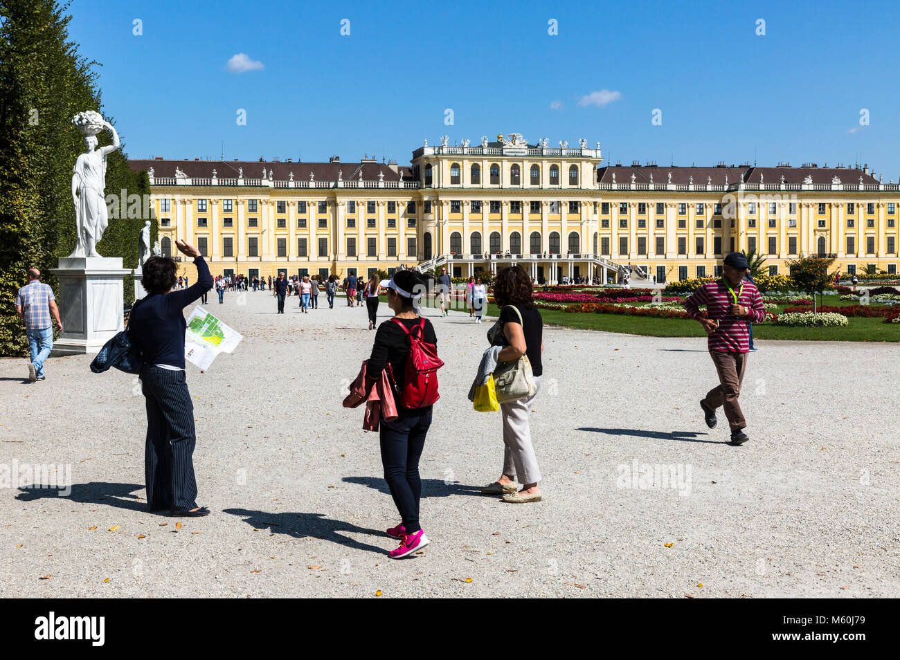 Il Palazzo di Schönbrunn giardini, Schonbrunn, Vienna, Austria. Foto Stock